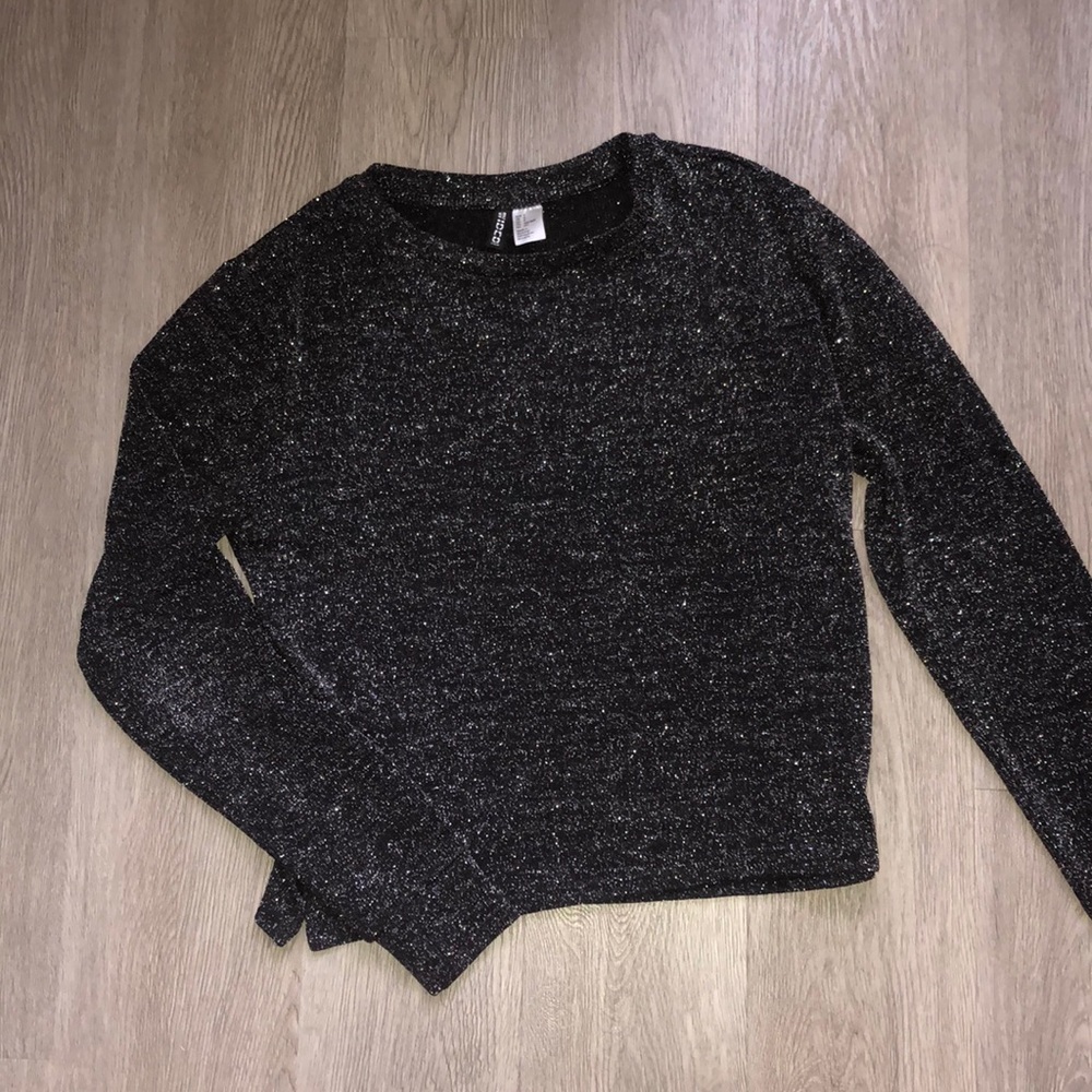 Black shimmer sweater
